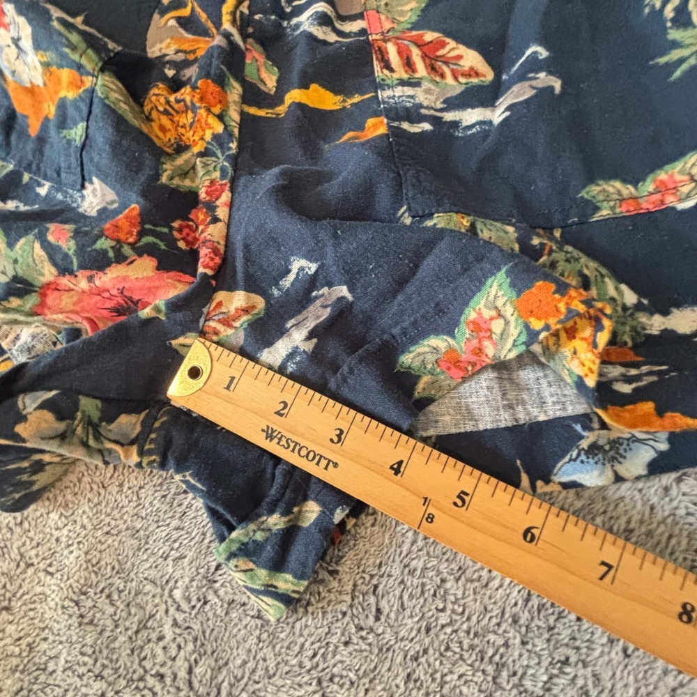 Time Tru Women Shorts XL 100% Linen Tropical Pockets Beachy Boho Hawaiian 18974 - Picture 6 of 10